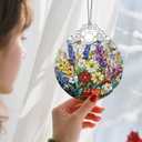 Wildflower Christmas Decorations, Christmas Ornaments, Hanging Ornaments for Tree & Xmas Decorations  Holiday Decor, Florist Gift, Gifts for Flower Lover, Gifts for Mom, Grandma