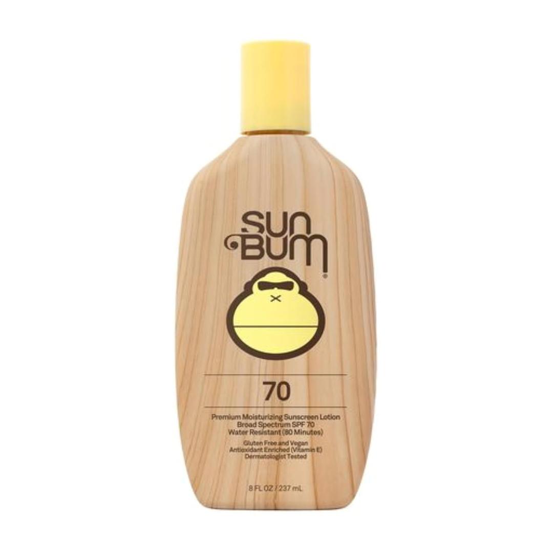 Sun Bum Original SPF 70 Sunscreen Body Lotion - Broad Spectrum Moisturizing Sunscreen with Vitamin E - Hawaii 104 Act Compliant (Made without Octinoxate & Oxybenzone) - 8 oz (8 Fl Oz (Pack of 1))