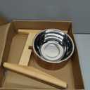 Elevated Dog Bowl for Mid-Large Breed, (12-Inch High, 64-oz) | Raised Food and Water Bowl with Stand, Flip-Resistant - Real Bamboo and Stainless Steel