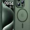 TOCOL for Phone 15 Pro Max Case, Compatible with Magsafe Charger, Full Camera Protection, Drop Protection, Translucent Matte Phone Case for iPhone 15 Pro Max 6.7 inch (Alpine Green)