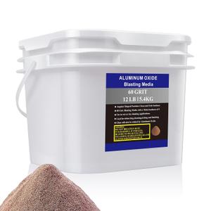 Aluminum Oxide - 12 LBS - Medium to Fine Sand Blasting Abrasive Media for Blasting Cabinet or Blasting Guns. #60 GRIT