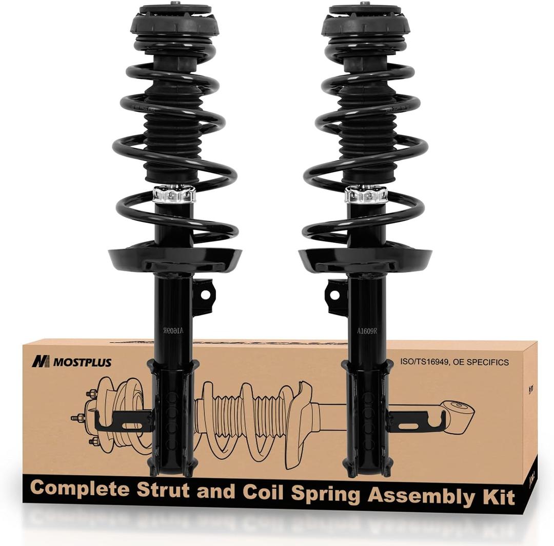 MOSTPLUS Front Struts Complete Assembly Compatible for 2012-2015 Chevy Cruze 1.8L 1.4L Shocks Absorber w/Coil Spring 372664 372663 Pair