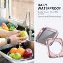 2 x Tensea (2-in-1 for Waterproof Apple Watch Screen Protector Case 41mm Series 9 8 7, iWatch Protective PC Face Cover Built-in Privacy Tempered Glass Film [26 Anti Spy] [360 Full Protection] (Original Pink)