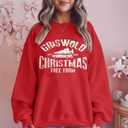 Oversized Christmas Sweatshirt for Women Funny Christmas Holiday Sweatshirt Xmas Casual Pullover Vacation Top (Small, B_red)