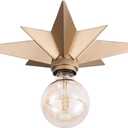 VILUXY Flush Mount Ceiling Light, Brass Star Light Fixtures Ceiling for Hallway, Entryway, Study Room, Bedroom