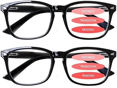 SIGVAN Progressive Multifocal Computer Glasses Women Men Blue Light Blocking Reading Glasses Spring Hinge Readers (2 Black, 2.75) SIGVAN Progressive Multifocal Computer Glasses Women Men Blue Light Blocking Reading Glasses Spring Hinge Readers (2 Black, 2.75)