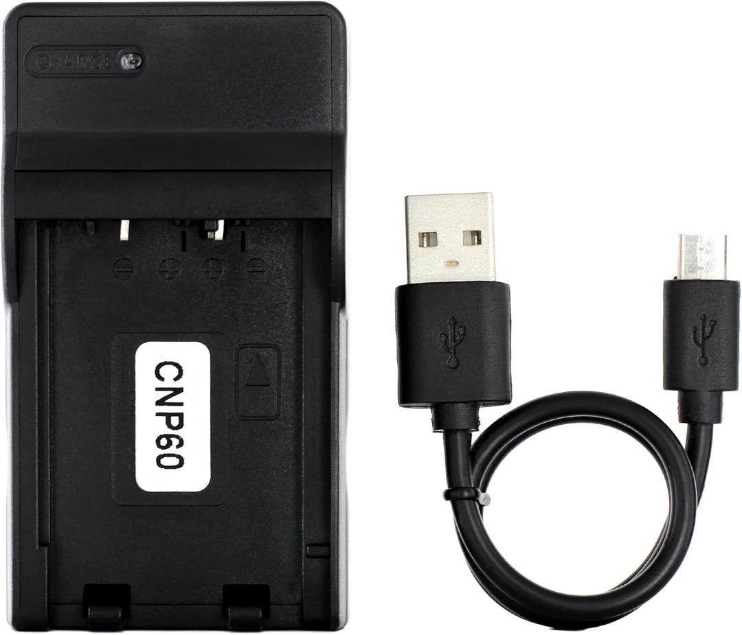 Norifon NP-60 USB Charger for Casio Exilim EX-S12, EX-Z25, EX-Z29, Zoom EX-Z20, EX-Z19, EX-Z21, EX-Z22, EX-Z80, EX-Z85, EX-Z9, EX-Z90 Camera and More