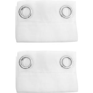 VOSAREA 2pcs Curtain Blackout semi Sheer Drapes Linen Drapes Linen Valance Sheer Panels Mesh White Window Gauze