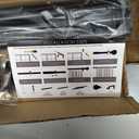 Adjustable Double Curtain Rods for Windows Set 106 Inch, Black Curtains Rod with  Brackets, Small Extra Long" Diameter Blackout Cortineros Para Ventanas for Bedroom, Living Room