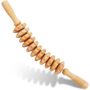 Liitrton Wood Therapy Fasci Massage Tools, Curved Wooden Massage Roller Cellulite Reduction and Muscle Tension (Wood)