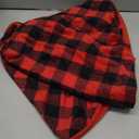 Joiedomi 36" Buffalo Plaid Christmas Tree Skirt Decor - Red and Black Checked Mat for Xmas New Years Eve Holiday Party Outdoor Decoration