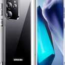 Temdan Designed for Samsung Galaxy S22 Ultra Case Clear [Military Grade Drop Protection] [Never Yellowing] Slim Thin Phone Case for S22 Ultra Case - Crystal Clear