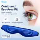 Contoured Cooling Gel Eye Mask: Snug-Fit Cold Compress for Puffy Eyes, Migraine & Sinus Pressure