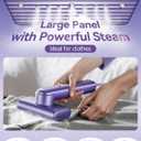Portable Travel Steamer for clothes - 1200W Clothes Steamer Handheld Remover Fabric Clothing Wrinkles, 15s Fast Heat-up Garment Steamer, 120V Countries Steam iron for Home, Travel (Purple)