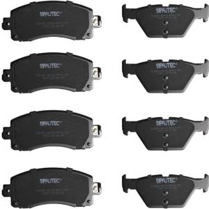 Front & Rear Carbon Fiber Ceramic Brake Pads Compatible with Subaru Forester, Outback Legacy Crosstrek 2019 2020 2021 2022 2023 2024 2025 | OEM Fitment | Low Noise | Dust Free | 8 Brake Pads