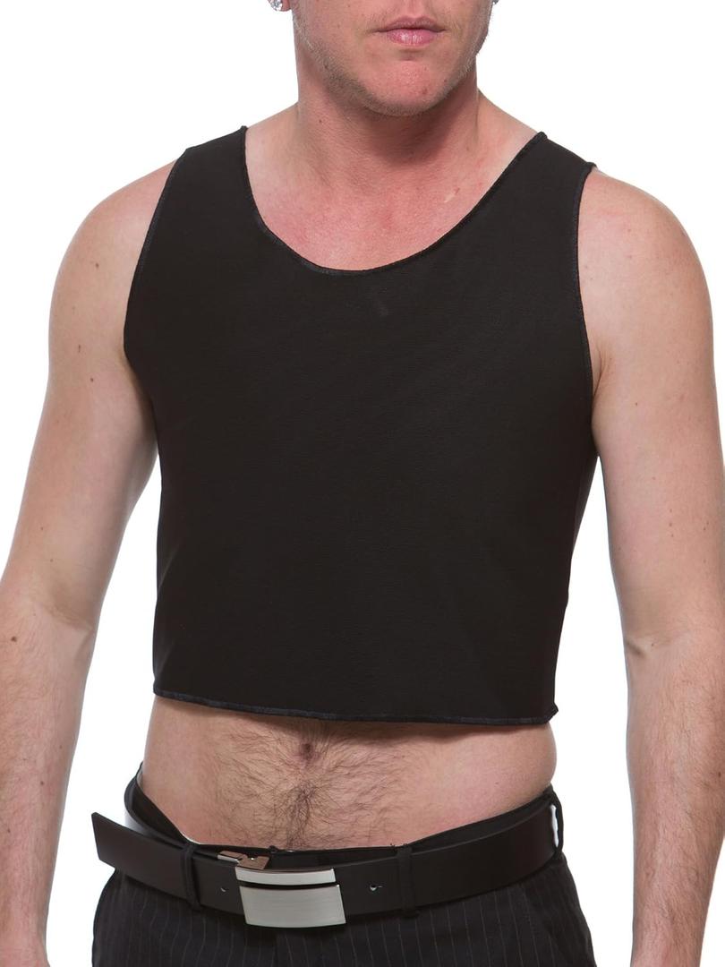 Underworks USA Econo High Power Chest Binder Top - FTM, Non-Binary, Transgender - 943 (Medium, Black)