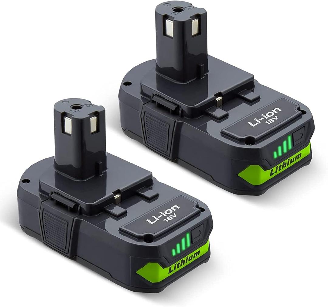 LORDONE 2Pack 3600mAh P108 Battery Compatible with Ryobi 18V Lithium Battery ONE+ P102 P103 P104 P105 P107 P108 P109 P190 P191 P122 Cordless Tool Battery