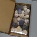 2 Boxes of White Potpourri Bowl Filler Decorative Scented Decorative Balls for Centerpiece Bowls Mixed Dried Flower Vase Filler for Home Decoration (Grey)