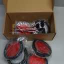 6 Pcs 4" Inch Round LED Trailer Tail Lights Red 12 LED, (4 Red+2 White) 4" Round Led Stop Turn Tail Brake Trailer Lights White Backup Reverse Lights w/ 3-Prong Wire Pigtails IP67 Waterproof