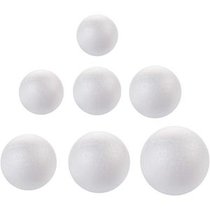 DIYASY 100 Pcs 2-8cm White Smooth Foam Balls for Arts & Christmas Ornaments,Polystyrene Round Balls for DIY Crafting and Decoration.