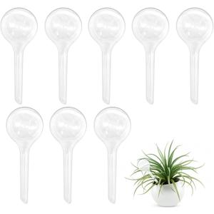 8 Pcs Clear Plant Watering Globes,Plastic Self-Watering Bulbs,Automatic Watering Globes,Garden Water Device for Plant Indoor Outdoor