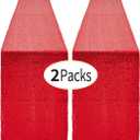 2 Packs 12 x 72 inches Red Sequin Table Runner, Glitter Runner for Birthday Party Supplies Decorations Wedding Bachelorette Holiday Celebration Bridal Shower Baby Shower