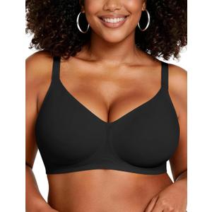 OEAK 2026 Wireless Jelly Bra for Women Push Up Bralette Seamless Full Coverage Comfortable Convertible Everyday Tshirt Bras, 36C