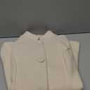 GORGLITTER Women's Button Up Long Sleeve Blazers Jackets Casual Fall Winter Mock Neck Fuzzy Business Work Office Coats (Medium, Khaki)