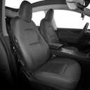 AOMSAZTO Car Seat Cover for Tesla Model Y 2020 2021 2022 2023 2024 2025 2026 5 Seats (Not for Performance) - Full Set Customized Black Seat Covers (with Armrest Cover)