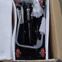 Hydraulic Lift Table Cart, 770 Lbs Capacity 50" Lifting Height Double Scissor Lift Table with Anti-Slip Pad & 4 Wheels for Material Handling & Transportation in Warehouse, Workshop, Black