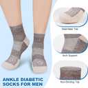 Diabetic Socks for Men,4 Pairs Non Binding Ankle Mens Diabetic Sock Size 9-12 10-13 (L)