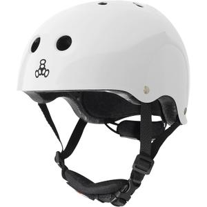 Triple Eight Lil 8 Kids Helmet  Ideal for Biking, Skateboarding, in-Line Skating, Rollerblading and Scooter (One Size, WHITE GLOSSY)