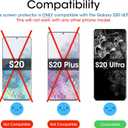 amFilm Ultra Glass Screen Protector for Galaxy S20 Ultra, 2 Pack, Tempered Glass, Fully Compatible with Ultrasonic Fingerprint Scanner