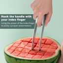 2 x Wtermelon Cutter Slicer Cut Watermelon Into Cubes Knife Melon Baller for Kitchen Gadgets Useful Cool Tool