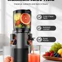 Juicer Machines, Cold Press Juicer with 6" Extra Wide Chute, 90oz Capacity, Powerful AC Brushless Motor, High Juice Yield, Quiet Low db, BPA-Free Juicer Press For Whole Vegetables & Fruits