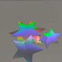 45 Pcs 3D Glitter Star Decorations Back to School Work Stars Centerpiece 3 Sizes Standing Hanging Decor for School Centerpiece Starry Movie Night Themed Party Decor(Rainbow,Iridescent)