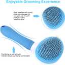 Depets Self Cleaning Slicker Brush, Dog Cat Bunny Pet Grooming Shedding Brush - Easy to Remove Loose Undercoat, Pet Massaging Tool Suitable for Pets with Long or Short Hair