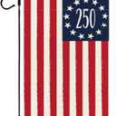 250 Years America Anniversary Garden Flag, Double-sided 250 USA Patriotic 4th of July Yard Sign for 2026 Outdoor Independence Day Decoration