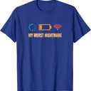 My Worst Nightmare Funny gifts for Gamers T-Shirt (Small, Blue)