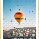 19.7x27.6 Puzzles Frame for 50x70 cm Puzzles Poster Photo Picture, Display 18x24 with Mat or 19.7 x 27.6 without, Wall Hanging 19.7 by 27.6 inch 1000 Pieces Puzzles Frame, Gold