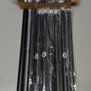 Heavy Duty Curtain Rods for Windows 66 to 120 Inch, 1 Inch Adjustable Black Curtain Rod Set with Easy Installation and Modern Design (A1,Black,30-120")