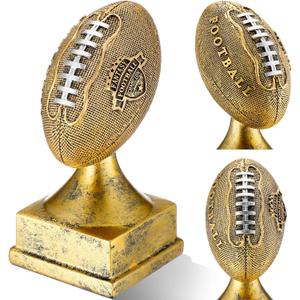 Fantasy Football Champion Trophy Winner Glory Award Celebrate The Game Winning Touchdown or Play Off Win (6", Gold)