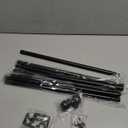 Curtain Rods for windows 66-120 inch, 5/8 inch Decorative Matte Black Splicing Heavy Duty Metal Curtain Rod set with Brackets