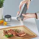 Luvan Salt Grinder, Professional Grade Salt Mill with Unique Burr Grinder, 12 Adjustable Coarseness Settings, Lightning-fast grinding speed, Heavy Duty Aluminum Manual Salt and Pepper Grinder