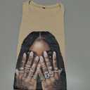 VIPWOLF Men's Graphic Tank Tops Vintage Crew Neck Sleeveless Casual Summer T Shirt (Beige, M)