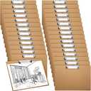 Sherr 30 Pcs Large 9 x 13 Inch Wooden Horizontal Clipboard with Low Profile Clip Landscape Clipboard Layout for School Classroom Office Drawing Art Back to School Supplies