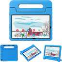 Kids Case for Samsung Galaxy Tab S6 Lite 10.4 inch 2024/2020/2022 Release, Model SM-P625/SM-P620, SM-P610/P615, SM-P613/SM-P619, with S Pen Slot Shockproof Light Foldable Handle (Blue)