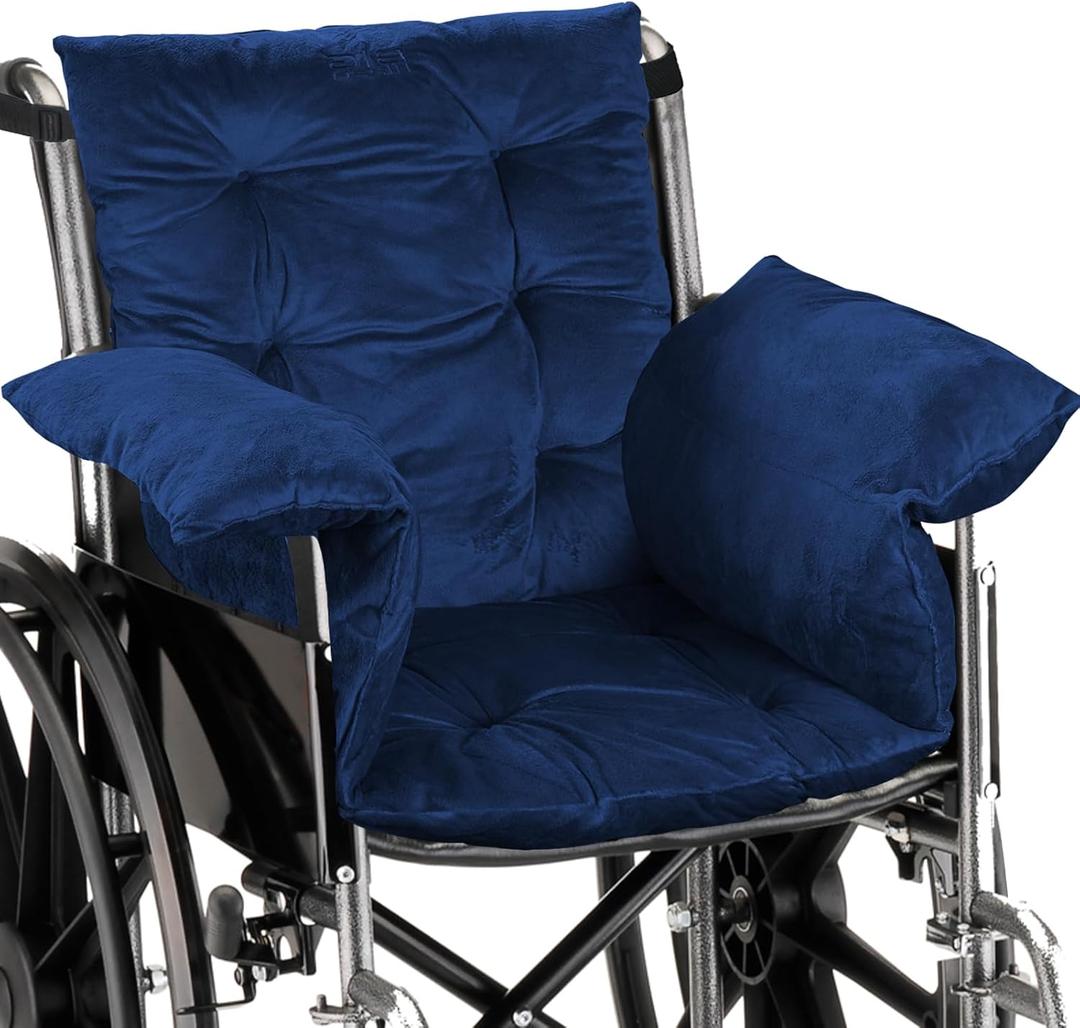 Big Hippo Wheelchair Seat Cushions, Comfortable Wheelchair Cushions for Pressure Relief, Soft Wheelchair Seat Cushions Pain Relief -17 17 Inches - Prussian Blue