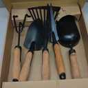 Garden Tool Set, 5 Pieces, Heavy Duty Powder Coated Steel, Cork Handle