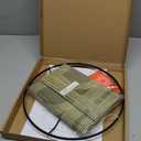 Rustic lamp Shade Bamboo with Decorative Green Geometric Figure Drum lamp shade for table lamps and floor lamps Ideal for Living Room Bedroom Groovy Easy Assemble Size 11.8 * 9.05Inch (Art Deco A)